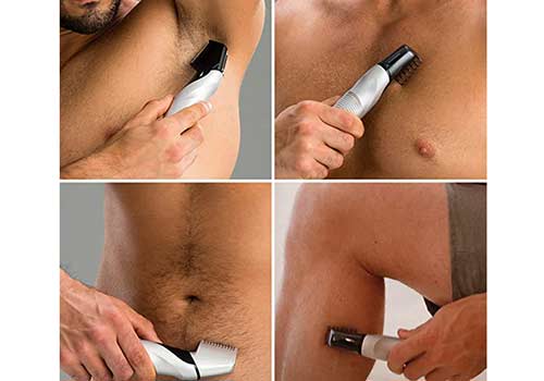 panasonic-gk60-hard-to-reach-area اصلاح نقاط دور از دسترس بدن با استفاده از ماشین اصلاح پاناسونیک gk60