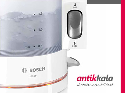 وجود نشانگر روشن بودن چای ساز BOSCH TTA2201