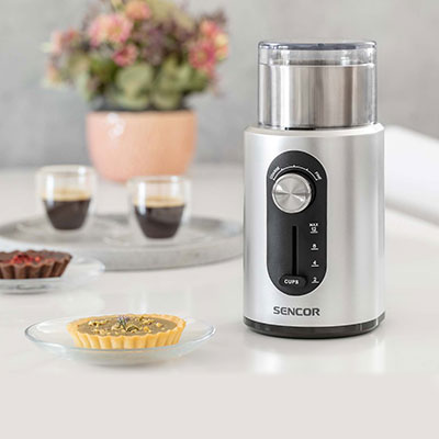 آسیاب قهوه 3550SS سنکور با طراحی جمع و جور و سبک با امکان جابجایی آسان و قراردهی در هربخش از آشپزخانه