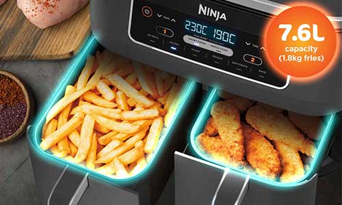 دو سبد با ظرفیت مجموع 7.6 لیتر سرخ کن NINJA AF300