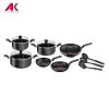 سرویس پخت و پز 12 پارچه تفال رنگ مشکی مدل TEFAL Super Cook