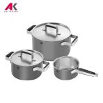 سرویس پخت و پز 5 پارچه خاکستری زولینگ مدل پیور PURE