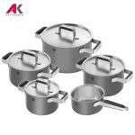 سرویس پخت و پز 9 پارچه خاکستری زولینگ مدل پیور PURE