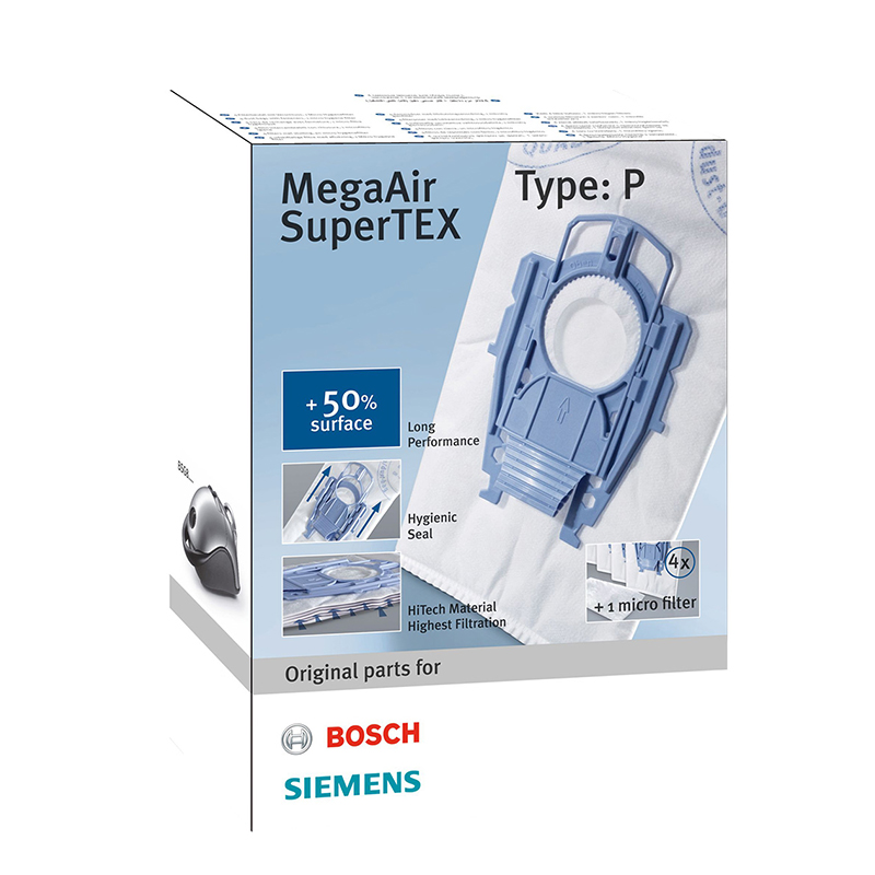 پاکت جارو برقی بوش مدل BOSCH MegaAir SuperTEX Type P