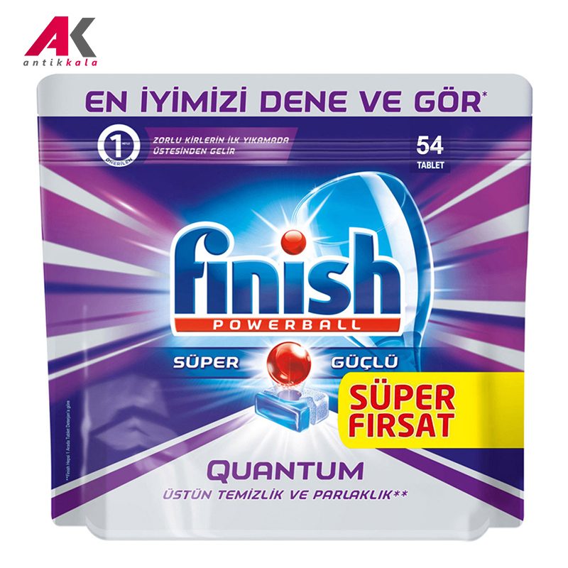 قرص ماشین ظرفشویی 54تایی فینیش مدل FINISH Quantum Powerball